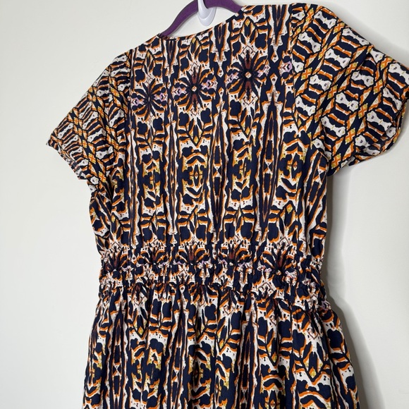 Anthropologie Maeve Somerset Maxi Dress Blue Orange 1X - Picture 6 of 8